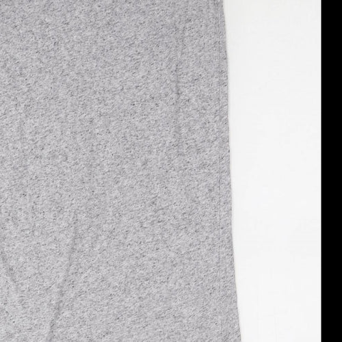 H&M Womens Grey Geometric Polyester Tunic T-Shirt Size M Round Neck