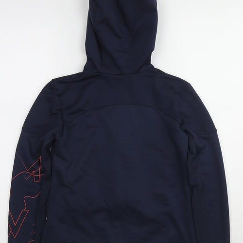 DECATHLON Girls Blue Polyester Full Zip Hoodie Size 12-13 Years Zip