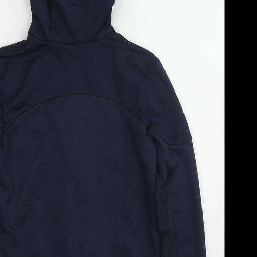 DECATHLON Girls Blue Polyester Full Zip Hoodie Size 12-13 Years Zip