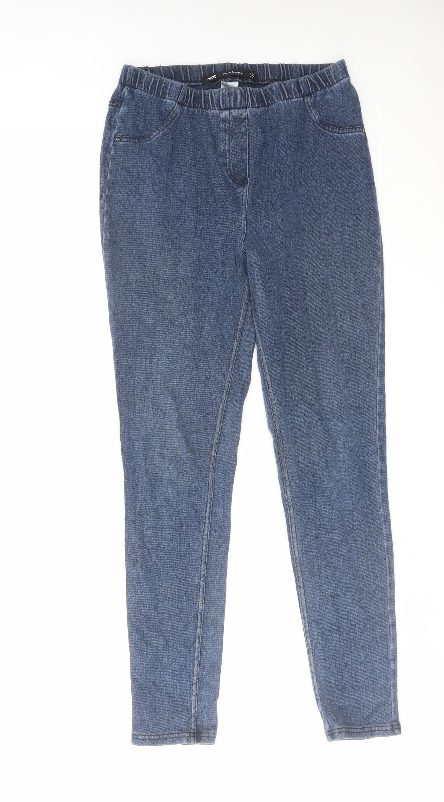 NEXT Womens Blue Cotton Jegging Jeans Size 10 L27 in Regular