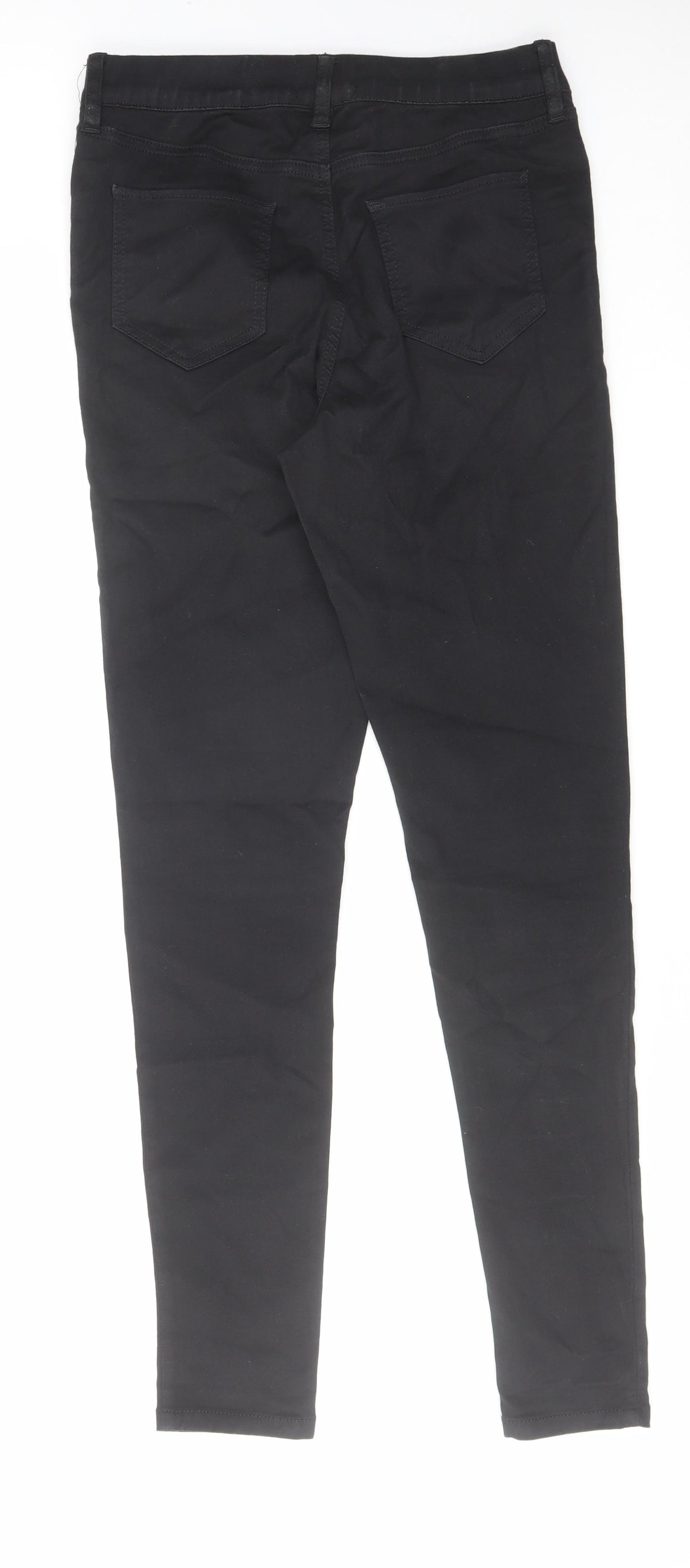 F&F Womens Black Cotton Jegging Jeans Size 12 L31 in Regular