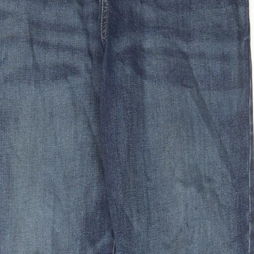 TU Mens Blue Cotton Tapered Jeans Size 32 in L32 in Regular Zip