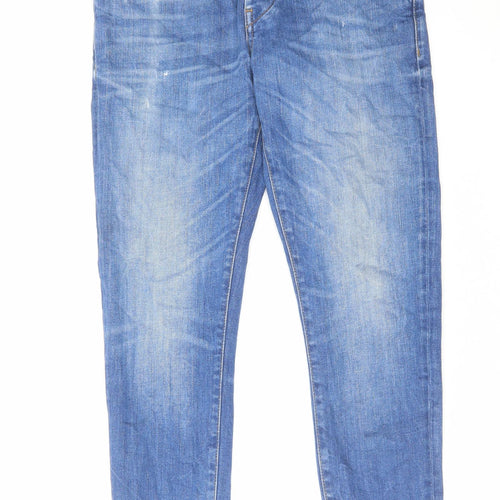 River Island Mens Blue Cotton Skinny Jeans Size 26 in L30 in Regular Zip