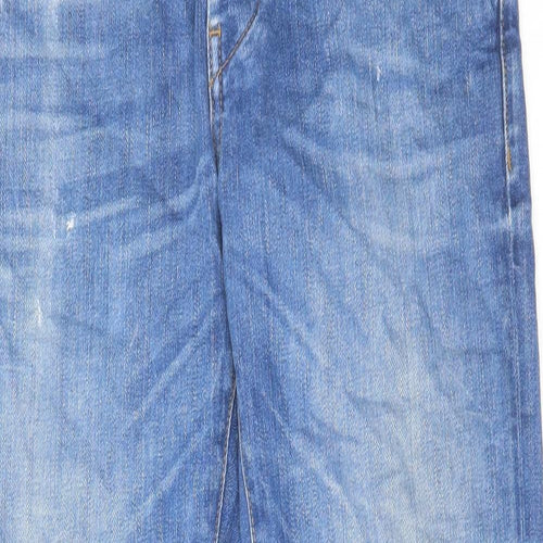 River Island Mens Blue Cotton Skinny Jeans Size 26 in L30 in Regular Zip