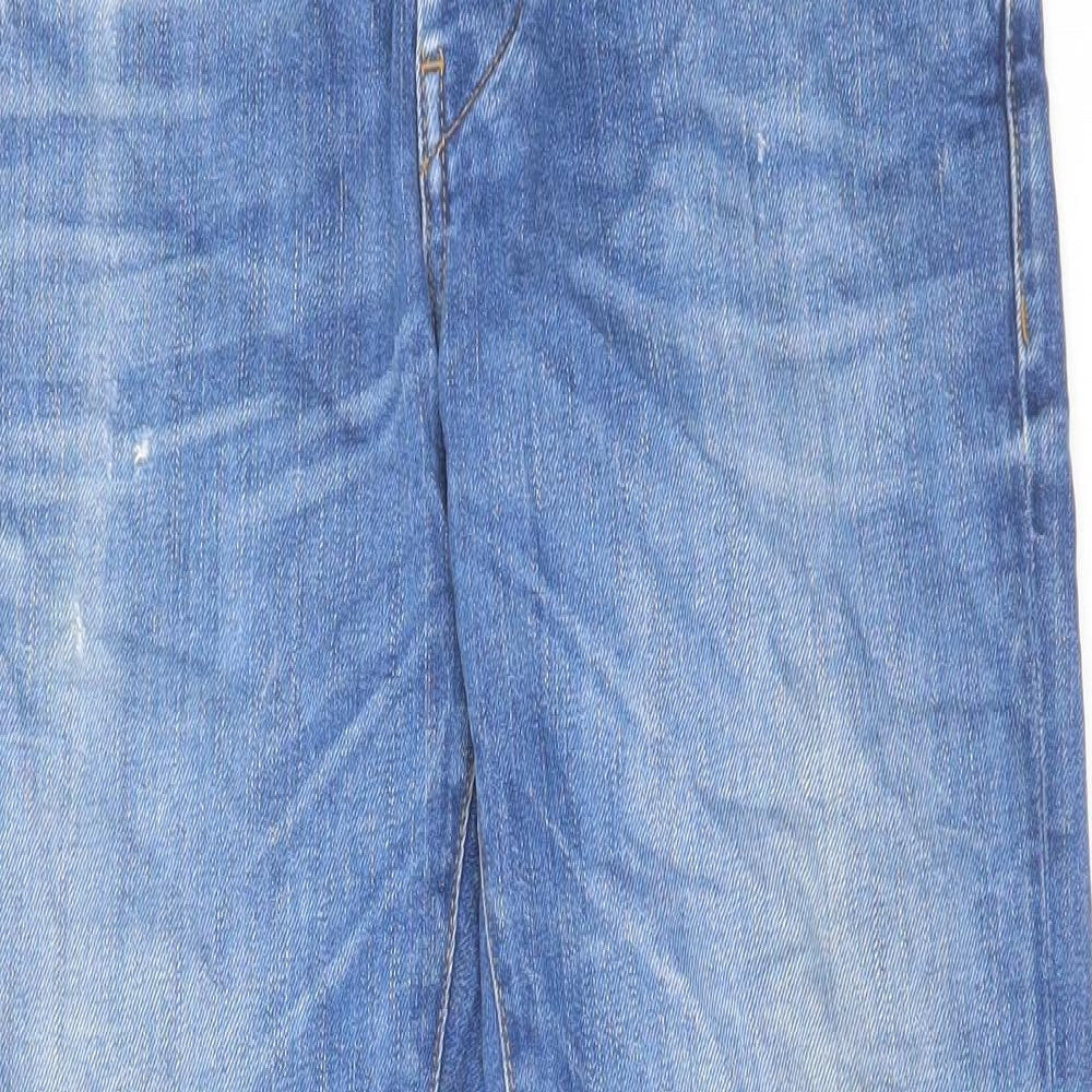 River Island Mens Blue Cotton Skinny Jeans Size 26 in L30 in Regular Zip