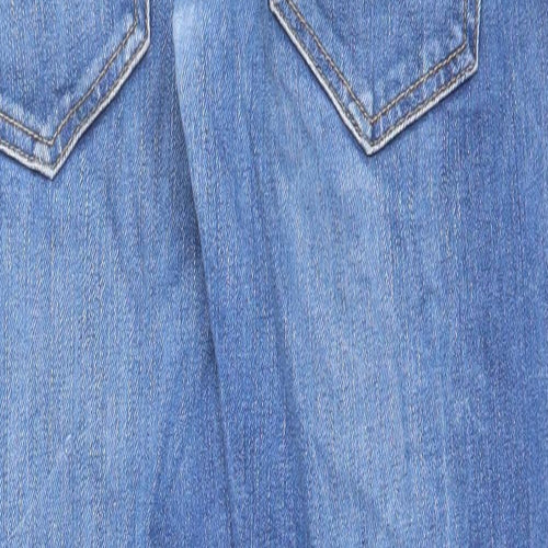 River Island Mens Blue Cotton Skinny Jeans Size 26 in L30 in Regular Zip