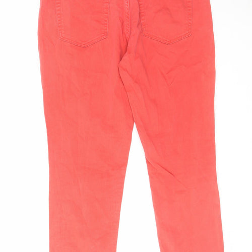 FC Jeans Womens Pink Cotton Straight Jeans Size 32 in L26 in Slim Zip