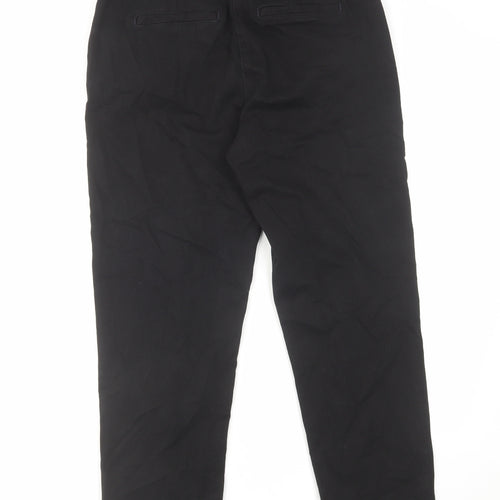 Denim & Co. Womens Black Cotton Straight Jeans Size 10 L28 in Regular Zip