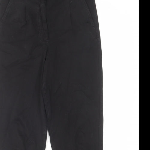 Denim & Co. Womens Black Cotton Straight Jeans Size 10 L28 in Regular Zip