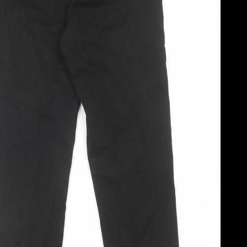 Denim & Co. Womens Black Cotton Straight Jeans Size 10 L28 in Regular Zip