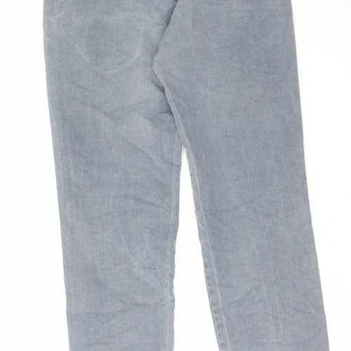 Wemsley Mens Blue Cotton Straight Jeans Size 32 in L30 in Regular Zip