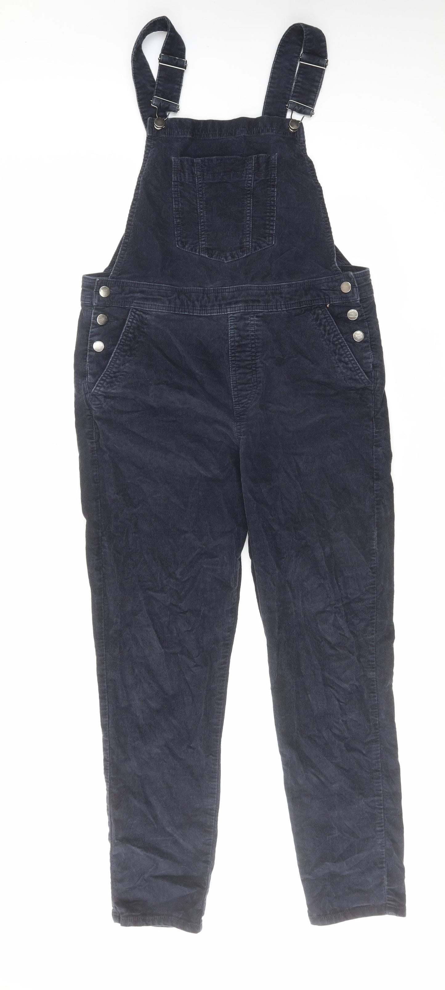 Boden Womens Blue Cotton Dungaree One-Piece Size 14 L28 in Button