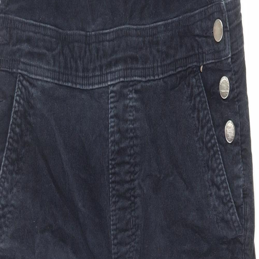 Boden Womens Blue Cotton Dungaree One-Piece Size 14 L28 in Button