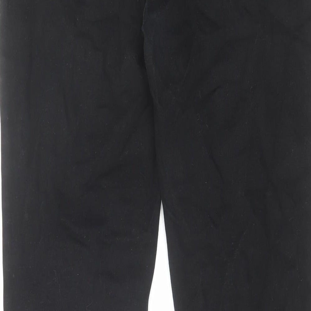 River Island Mens Black Cotton Skinny Jeans Size 32 in L32 in Regular Zip