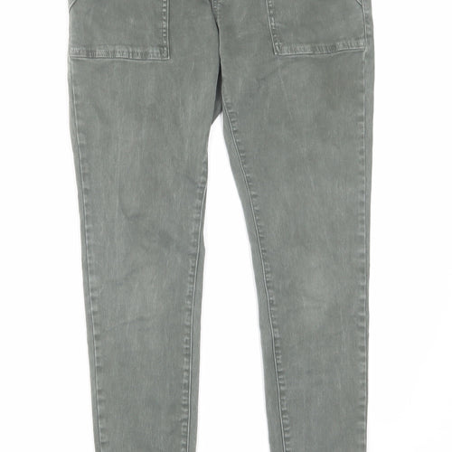Amazing Woman Womens Green Cotton Jegging Jeans Size S L28 in Regular Drawstring