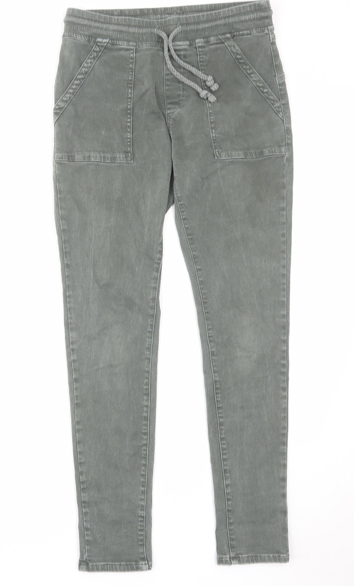 Amazing Woman Womens Green Cotton Jegging Jeans Size S L28 in Regular Drawstring