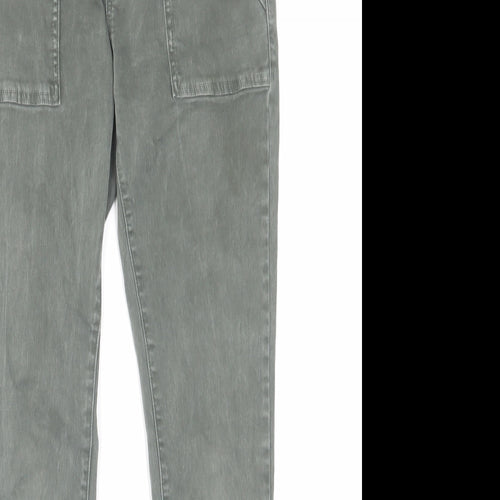 Amazing Woman Womens Green Cotton Jegging Jeans Size S L28 in Regular Drawstring