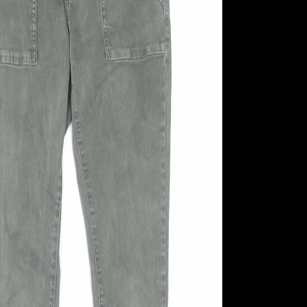Amazing Woman Womens Green Cotton Jegging Jeans Size S L28 in Regular Drawstring