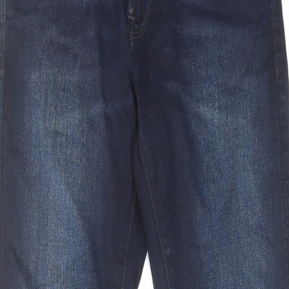 RAW Mens Blue Cotton Straight Jeans Size 28 in L30 in Regular Zip