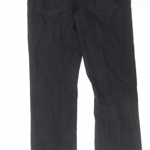 Camel Active Mens Black Cotton Straight Jeans Size 36 in L31 in Regular Zip