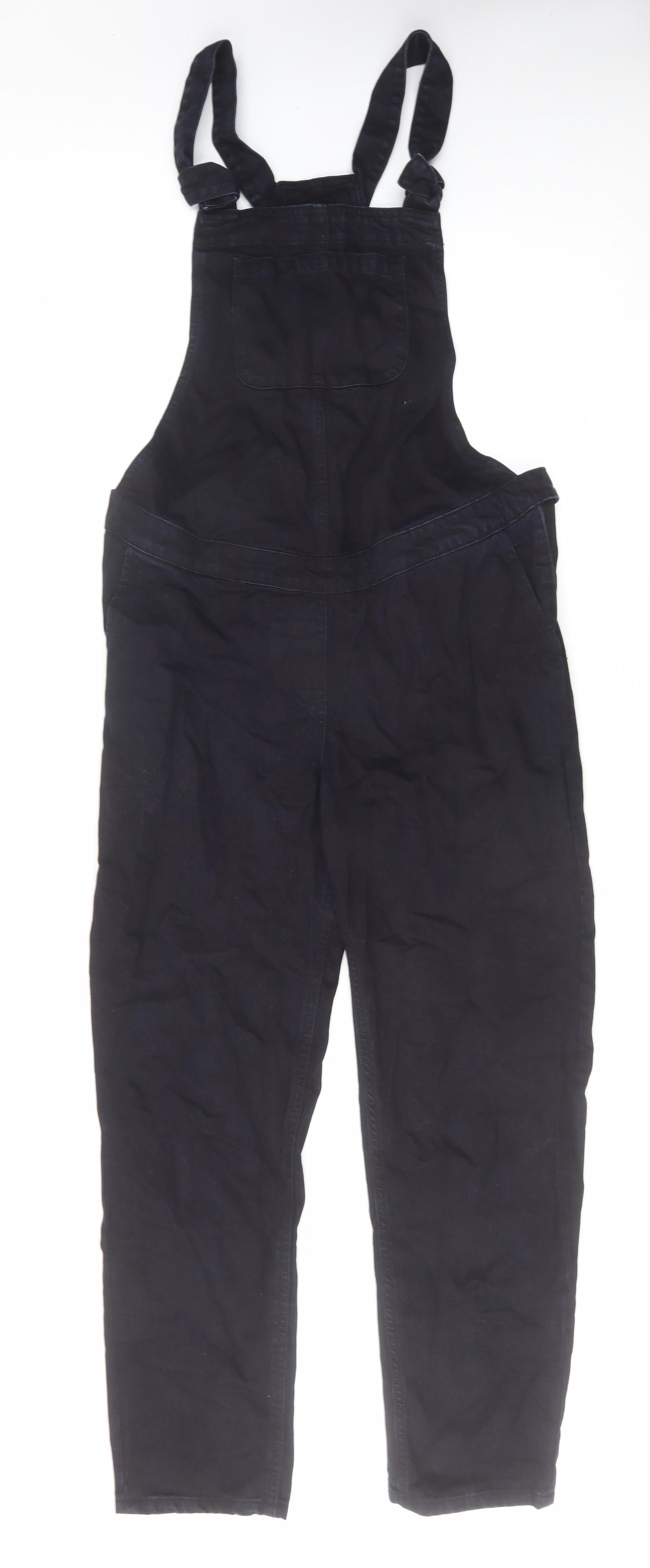 ASOS Womens Blue Cotton Jumpsuit One-Piece Size 12 L29 in Button