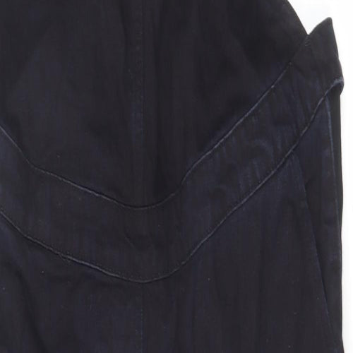 ASOS Womens Blue Cotton Jumpsuit One-Piece Size 12 L29 in Button