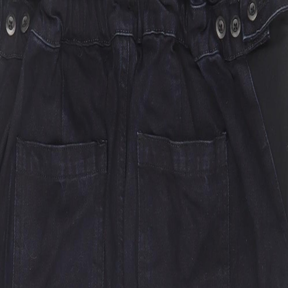 ASOS Womens Blue Cotton Jumpsuit One-Piece Size 12 L29 in Button