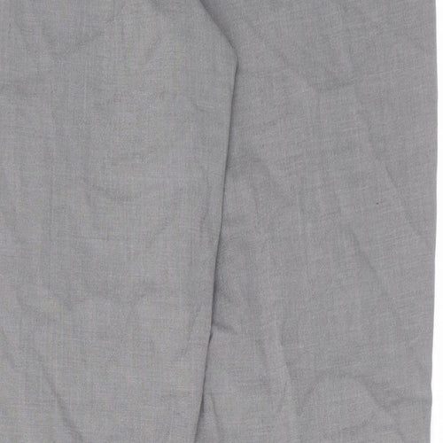 NEXT Womens Grey Polyester Chino Trousers Size 16 L32 in Regular Hook & Eye