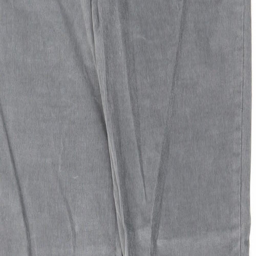 Brooks Brothers Womens Grey Cotton Trousers Size 30 in L30 in Regular Zip