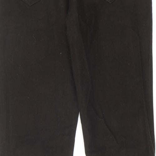 Marks and Spencer Mens Brown Cotton Trousers Size 32 in L31 in Regular Zip