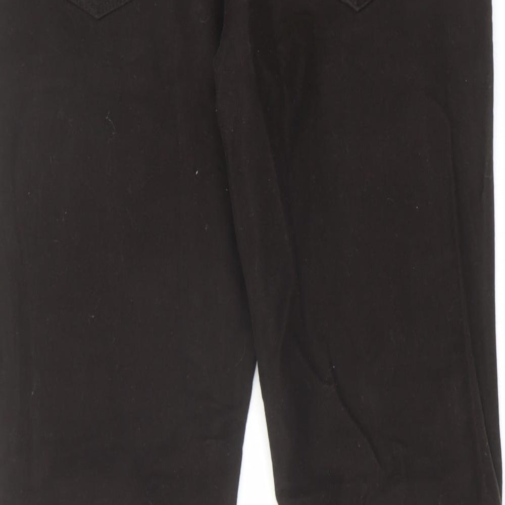 Marks and Spencer Mens Brown Cotton Trousers Size 32 in L31 in Regular Zip