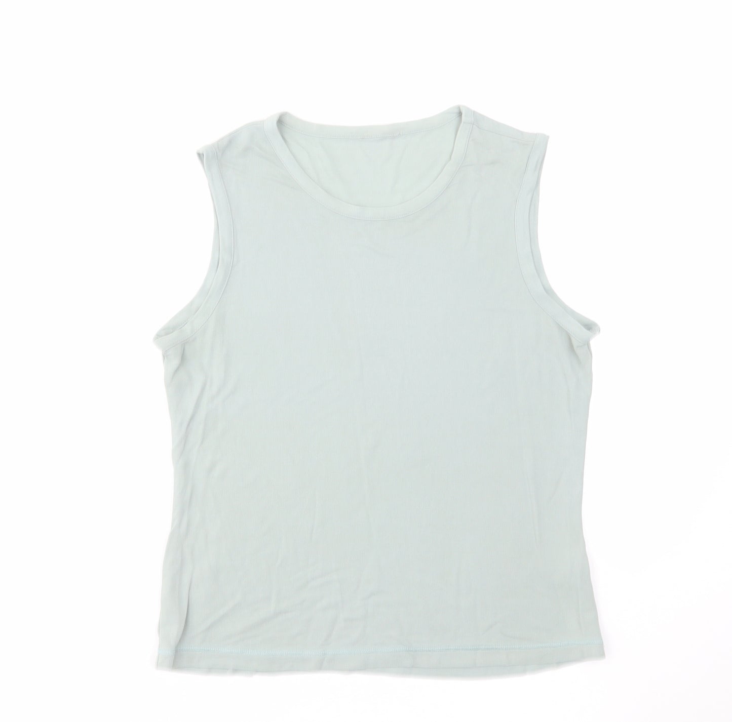 Marks and Spencer Womens Green Viscose Basic Tank Size 14 Crew Neck