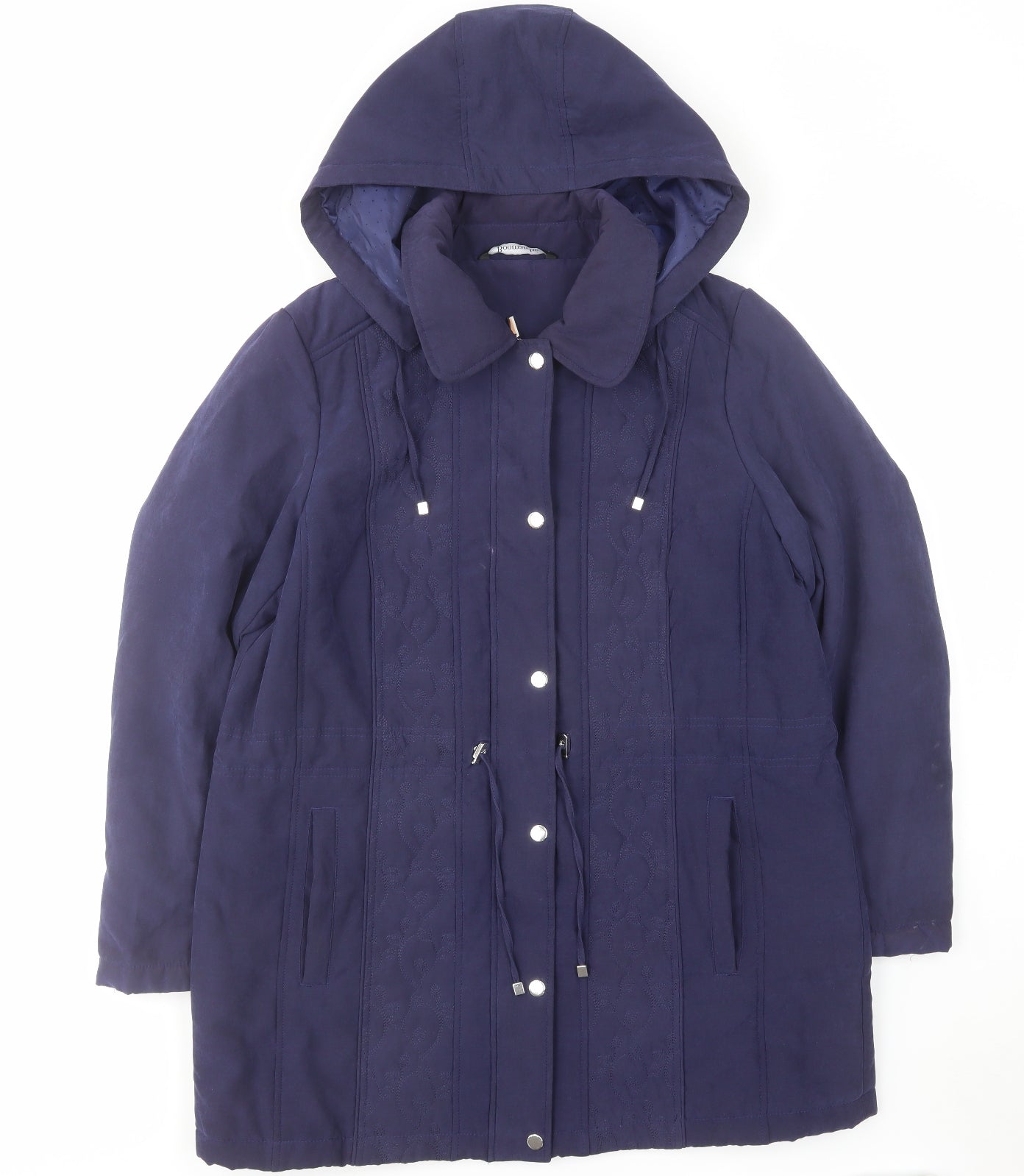 Bonmarché Womens Blue Rain Coat Coat Size 14 Zip