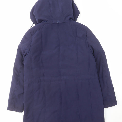 Bonmarché Womens Blue Rain Coat Coat Size 14 Zip