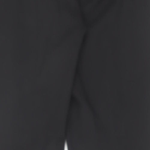 Marks and Spencer Womens Black Polyester Trousers Size 14 L28 in Regular Hook & Eye