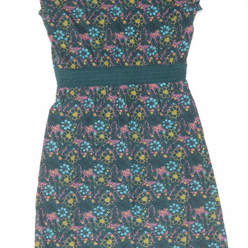 Mistral Womens Multicoloured Floral Cotton A-Line Size 8 Round Neck Pullover