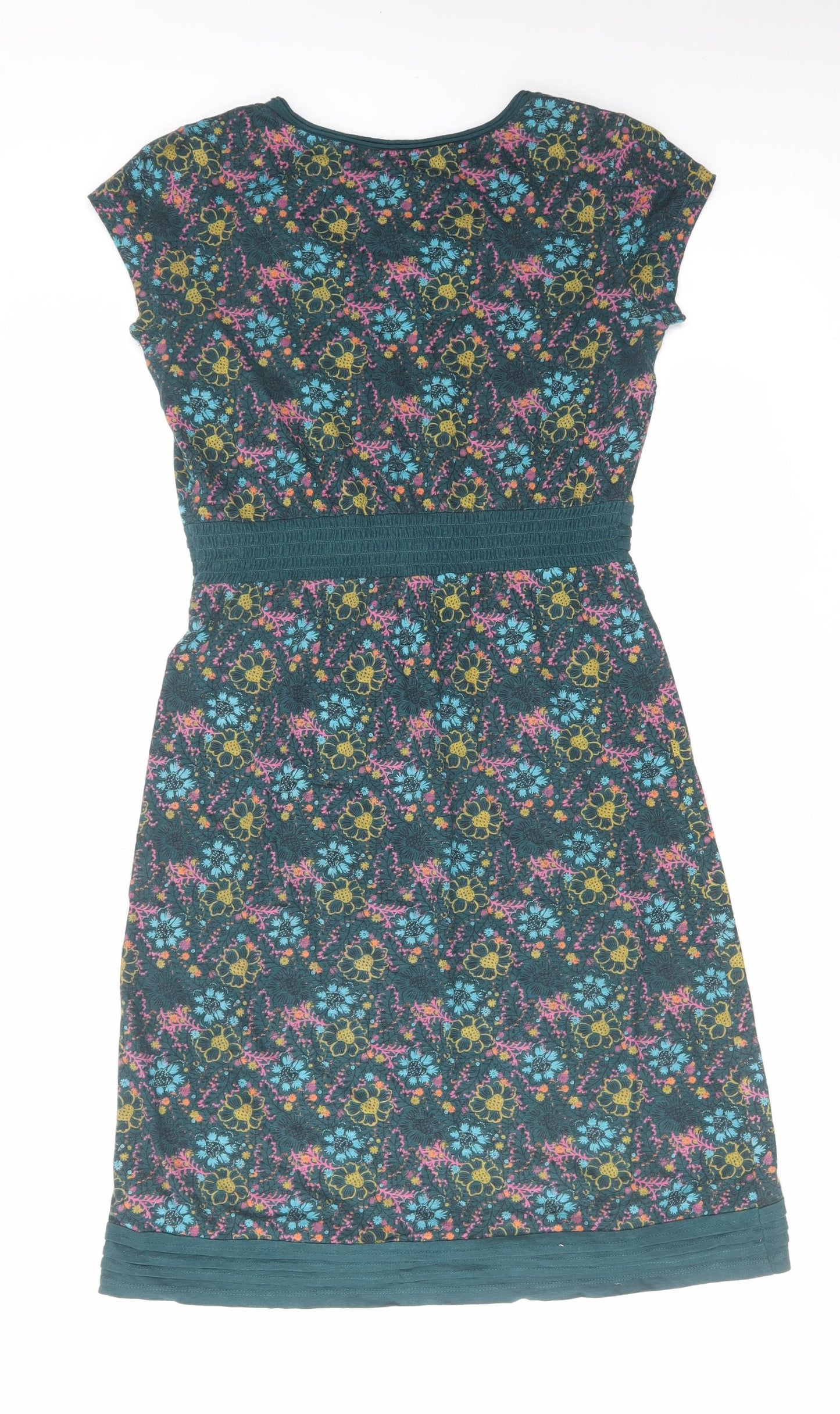 Mistral Womens Multicoloured Floral Cotton A-Line Size 8 Round Neck Pullover