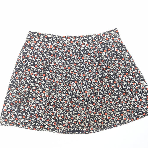 Gap Womens Multicoloured Geometric Polyester Skater Skirt Size 8 Zip - Bird pattern