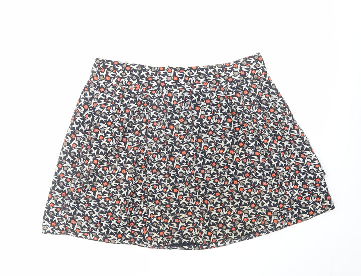 Gap Womens Multicoloured Geometric Polyester Skater Skirt Size 8 Zip - Bird pattern