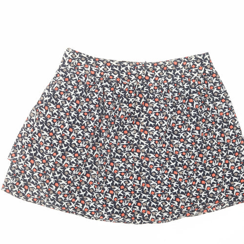 Gap Womens Multicoloured Geometric Polyester Skater Skirt Size 8 Zip - Bird pattern