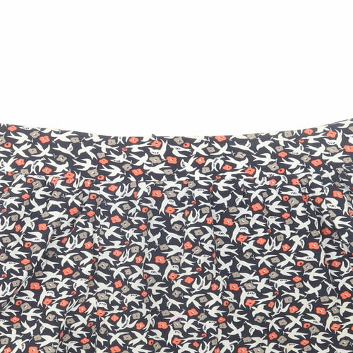 Gap Womens Multicoloured Geometric Polyester Skater Skirt Size 8 Zip - Bird pattern
