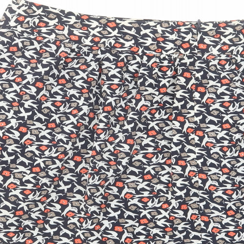 Gap Womens Multicoloured Geometric Polyester Skater Skirt Size 8 Zip - Bird pattern