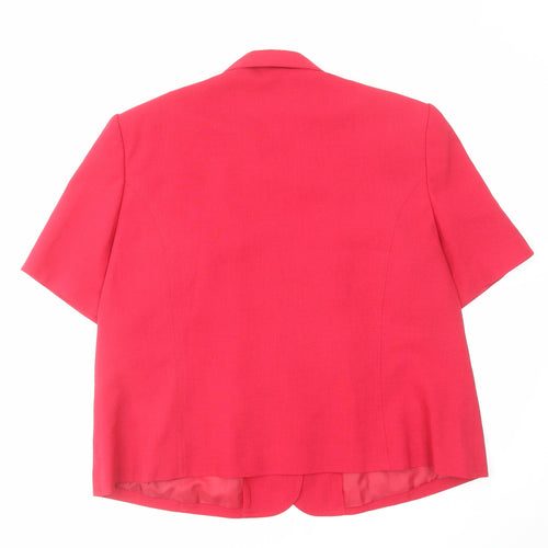 EWM Womens Red Jacket Blazer Size 20 Button