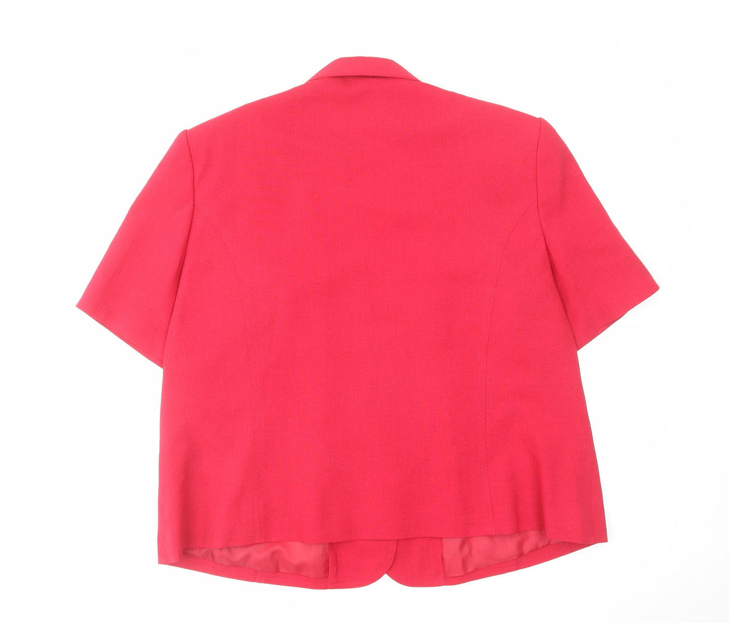 EWM Womens Red Jacket Blazer Size 20 Button