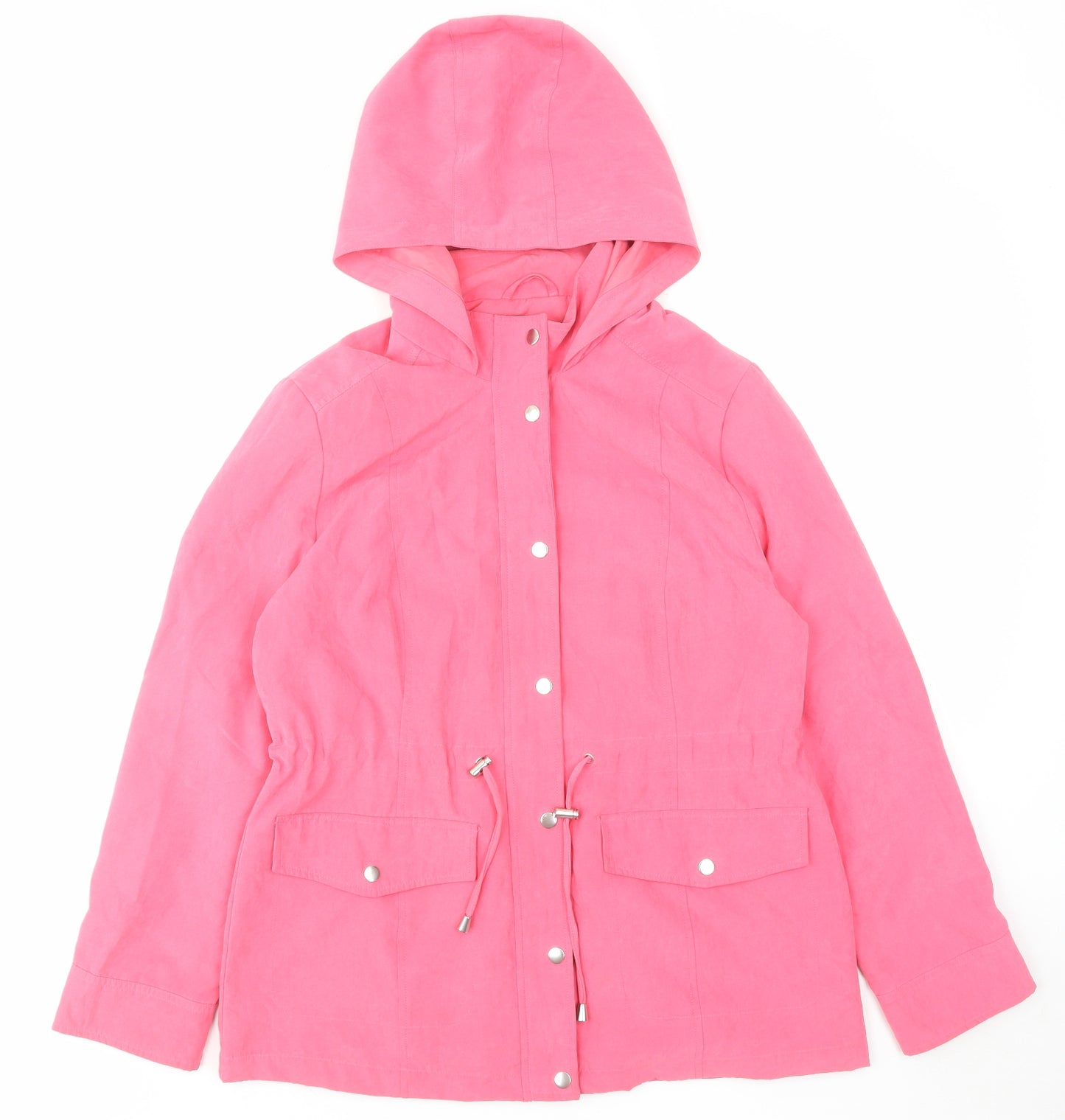 BHS Womens Pink Rain Coat Coat Size 14 Zip
