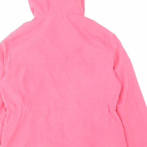 BHS Womens Pink Rain Coat Coat Size 14 Zip