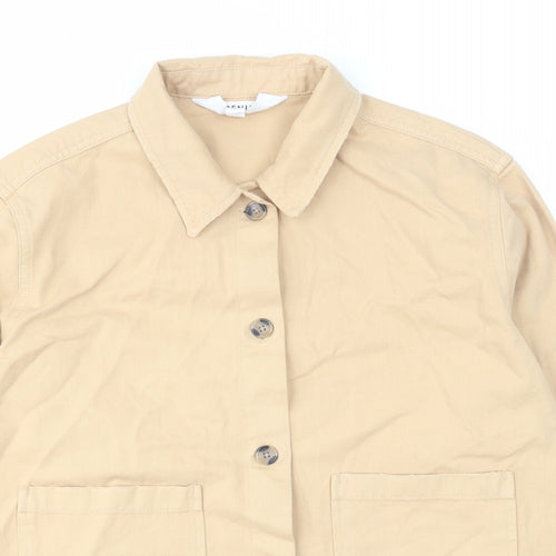 Miss Selfridge Womens Beige Jacket Size 10 Button