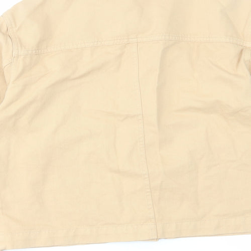 Miss Selfridge Womens Beige Jacket Size 10 Button