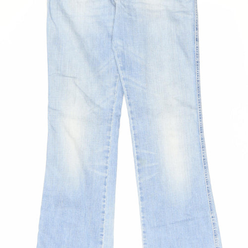 Armani Jeans Womens Blue Cotton Bootcut Jeans Size 30 in L34 in Regular Zip