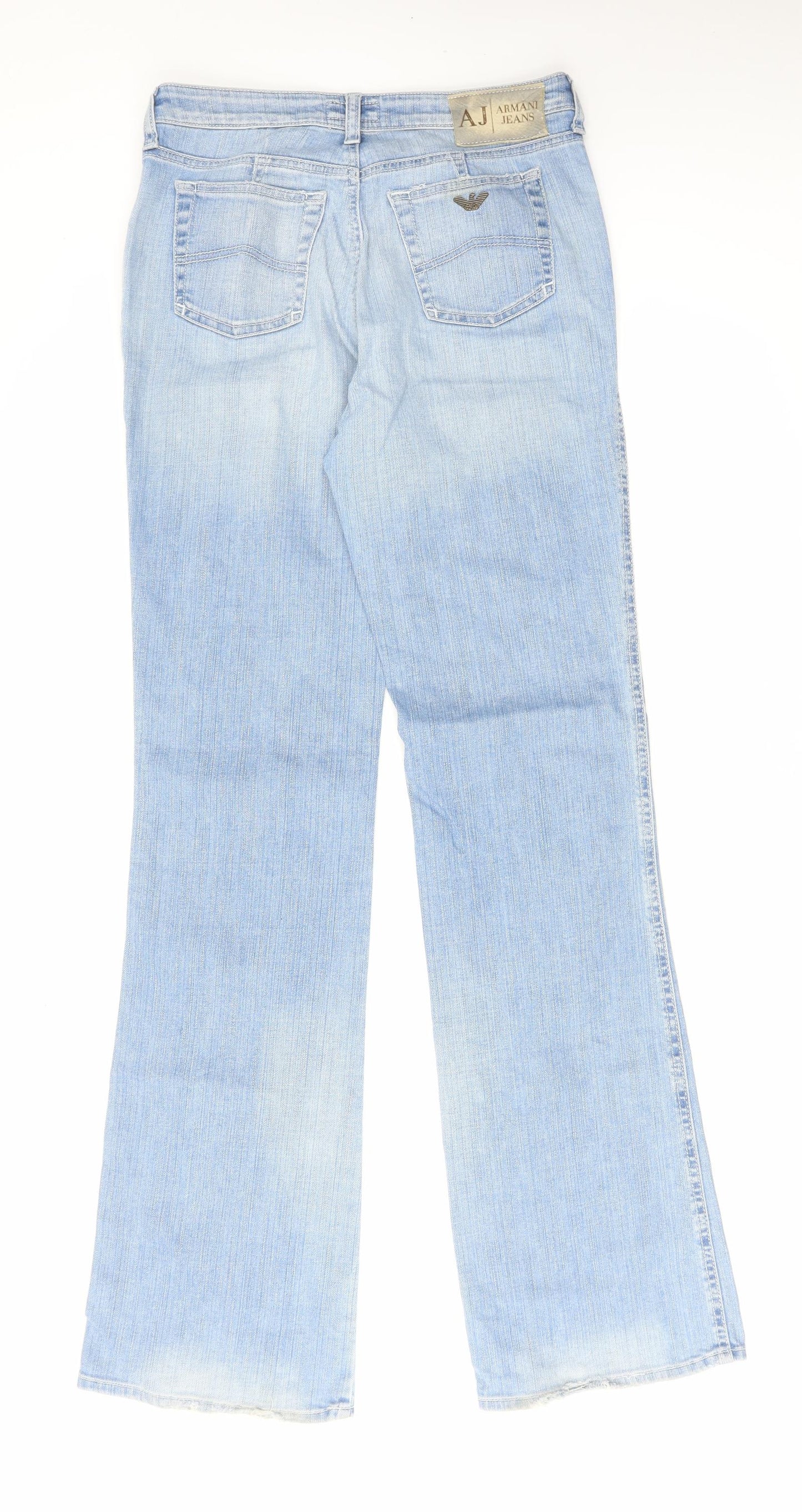 Armani Jeans Womens Blue Cotton Bootcut Jeans Size 30 in L34 in Regular Zip